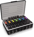 Cotygodniowy Pill Organizer - Duży pojemnik na lek dzienny - Not-Spill Holder dla tabletek, kapsułki, Softgels - Przyjazny dla podróżujących 7 dzień