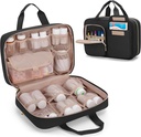 Damero Medicine Organizator, Pill Bottles Storage Travel Bag do leków na receptę, Dostawy medyczne, Czarny