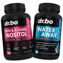 Myo-Inositol & D-Chiro Inositol & Water Away Pills - Water Retention Diuretics for Gut Health & Leg Swelling - Supplements for Women to Support Menstrual Cycle & Female Health