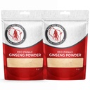 Czerwony Panax Ginseng proszek z naturalnych żeńsnozydów (16 oz) - Wspiera zdrową energię, witalność, nastrój i więcej, Koreański Panax Ginseng proszek korzenny do koktajli, kawy lub napojów (2 opakowania)