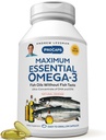 ANDREW LESSMAN Maksymalne podstawowe Omega-3 Orange - 360 Softgels - Ultra- Pure, Oils High Potency Omega-3. Wysoka DHA, brak żołądka, brak środków trujących, brak rtęci. Małe łatwe do połykania Softgels