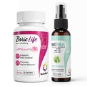 NutraBlast Kwas borowy Poduszki pochwowe 600mg (30 Count) w / Intimist Essential Oils Mieszane spray (2 fl oz)