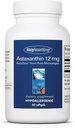 Alergia Research Group Astaksantyna 12 mg Suplement - z mikroalg organicznych, Zdrowie oczu, AstaZine Astaksantyna, Naturalny przeciwutleniacz, Zdrowie skóry, Wsparcie funkcji mózgu, Softgels - 60 Count