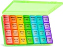 XL Dużych Cotygodniowych Pill Organizator 4 razy dziennie, 7- Day Pill Pudełka i Organizator AM PM, Duże Komory Pill Case, Monthly Medication Organizator 28 Dni Dispenser dla olejów rybnych