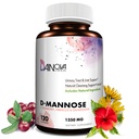 Dainova D Mannose 1350mg z Żurawinem I D- Mannose kapsułki do zapobiegania UTI, Urynary Tract Support, Urynary Tract Health for Women, & Cleanse. W / Hibiscus & Dandelion, 120 Kapsułek wegetariańskich
