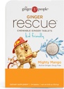 Ginger People Ginger Rescue ® Tabletki do rozgryzania i żucia Lekarstwa Free Digestive Health, 5,5 oz Tabletki do żucia, Mighty Mango Flavor, Kid Friendly, 0.55 Oz, 24 Count (Pack of 1)