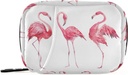 Watercolor Flamingos Pill Box 7 dzień Pill Case Travel Pill Organizer Bag z Zipper Portable Weekly Case Compact Rozmiar dla posiadacza suplementu witaminy