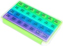 Sukuos Monthly Pill Organizator 4 Tydzień, Duży Pill Box Moisture / Dusty-Proof Cases for Month Witamina / Olej rybny / Suplementy z jasnym lid, Łatwy do otwarcia i czyszczenia