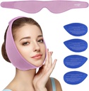 NEWGO Wisdom Teeth Ice Pack Zawiń głowę do chirurgii jamy ustnej twarzy, Jaw Ice Pack do twarzy z 4 Hot Cold Gel Pack do TMJ, ekstrakcja zębów, Tonsillektomia Odzysk - Purpurowy