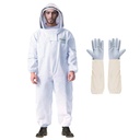 LONGADS Professional Bee Suit for Men Women, Beekeeping Suit Beekeeper Suit with Glove & Ventilated Hood, Multi- Size Bee Dress for Backyard and Bee Keeper for Bee Keeper Catcher Christmas Costume