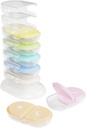 EZY DASE Cotygodniowe (7- Day) AM / PM Pill Organizator Tower, Stackable Dispenser leków, Przenośne Pill Travel Box z porannym i wieczornym Komory, Easy- to- Use Codzienne przypadku przechowywania witaminy, Rainbow