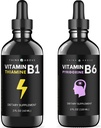 Witamina B6 i witamina B1 Pasek - 2 oz Każdy - płynne krople