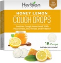 HERBION Naturals Kaszel Drops, Suplement diety, Koszy Kaszel, dla dorosłych i dzieci powyżej 6 lat, bez sztucznego zapachu, bez dodawanego koloru (18 Hrabia (Pack of 1), Honey Lemon)