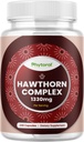 Wysoka wytrzymałość Hawthorn Berry Kapsułki - Czysty przeciwutleniacz Hawthorn Berry Suplement z liści i kwiatów Ekstrakt 4: 1 dla zdrowego serca i trawienia - Wsparcie energetyczne dla mężczyzn i kobiet - 240 Count Pack