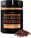 Sun Bay Organics Pumpkin and Milk Thistle Seed Vegan Protein Powder - 1lb Punister - Kawa roślina na bazie białka w proszku Shake Mix - 13g mieszanki protein - Soi, mleczarnia, cukier i gluten Free