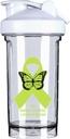 Nieziarniczy chłoniak Nowotwór Świadomość 18 Ounce Shaker Butelka Drink Mixer Leak- odporne przed treningiem Shakes protein posiłek shakes wymiany Butelki 500ML / 18 Oz Biały