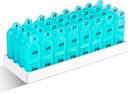 Daviky Monthly Pill Organizator 2 razy dziennie, 30 dzień Pill Box AM PM z oddzielnym kontenerem, Miesiąc medycyny Case Dwa razy dziennie, aby utrzymać witaminy, suplementy i leki (Cyan)