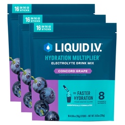 Płyn IV ® Nawodnienie mnożnik - Concord Grape 124; Napoje proszkowe elektrolity Mix 124; 3 opakowania (48 Servings)