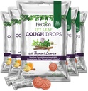 HERBION Naturals Ivy Leaf Cough Drops with Thyme & Licorice, Honey Lemon Flavor, Soothes Cough, dla dorosłych i dzieci powyżej 6 lat, 125 Hrabia, Pack of 5