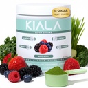 Kiala Nutrition Super Zielone, Organiczne Zielone Proszek Spirulina & Chlorella do trawienia, Gut Zdrowie, Immunitet, Energia, Gluten Free, Wegan, Cukier wolny, Mieszane Berry, Spectra Mieszanka, 30 Sługi
