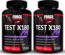 Force FACTOR Test X180 PM, 2- Pack, Testosteron Booster dla mężczyzn, Suplement Testosteronu w ciągu nocy do budowania mięśni, Zwiększenie siły, i promować głębszy, Zdrowy sen i odzyskiwanie, 240 Tabletki