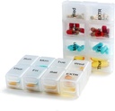 2 Pakiety Cotygodniowe Travel Pill Organizer Case for Purse z usuwalną 7 Day Box, modny pojemnik Pill dla medycyny, Witamina, Suplement