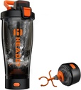 Butelka do shakera proteinowego HeadDot Electric, Butelki do mikstur do mieszania protein, 24 Puchar Shaker Eably Type- C, Made with Tritan, BPA Free Shakers for Protein Shakes (Pomarańcza)
