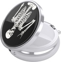 Nipichsha Pill Box, Mały piórnik do torebki i kieszeni, Cute Travel Medicine Organizator, Przenośny pojemnik na leki do przechowywania witaminy, Medycyna, Olej rybny i suplement, Szkielet ludzki