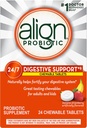 Align Probiotic, Pigułki do żucia Probiotyczne dla kobiet i mężczyzn, Fortify Your Digestive System 24 / 7 z zdrowej bakterii, # 1 Zalecane Probiotyczne przez lekarzy i Gastroenterologów, 24 Tabletki