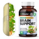 BIO KRAUTER Brain Supplement Supplement - 100 Count - 1300 mg Blend of Ashwagandha, Panax Ginseng and Ginkgo Biloba - Vegan, No Fillers