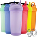 Hydra Puchar ProFlow Shaker Butelki 6- Pack (28oz) Xi124; Protein Shaker Cups z whiskey Ball, Leak- Proof Lid, Ukryte Carry Handle Xi124; BPA- Free Gym Mixer do proszku proteinowego, Mieszanie suplementów, pastelowe kolory