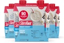 SlimFast Snack Shake, 90 Calorie Fiber Shake, Gotowy do picia, Napoje białkowe, Creamy Vanilla, 12 Count
