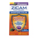 Zicam Cold Remedy Zinc Lozenges, Elderberry Flavor, Homeopatyczne, Pociera ból gardła i kasze, Cold Shorting Medicine, Skróty zimnego czasu trwania, 25 Count