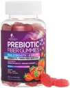 Fiber Gummies dla dorosłych, Daily 4g Gummy Fiber Supplement, Prebiotic Gummy Digestive Health Support - Plant Based Solvable Fiber Chews, Prebiotics Supports Regularność & Spożywanie Non-GMO - 60 Gummies