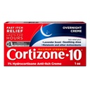 Cortizon- 10 Największa siła w ciągu nocy Itch Relief Cream, 1% Hydrokortyzon, Fast- Acting, Lavender Scented Anti-Itch Cream for Bug Bites, Rash, Eczema, Łuszczyca, Poison Ivy, Oak, Sumac, 1 oz