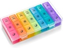 Cotygodniowe pióro organizer case - 3-Times- a- Day Pill Box - Duży plastikowy dyspenser z 7- Codzienne poranne południe & Komory nocne na tabletki, suplementy, Oleje rybne i witaminy