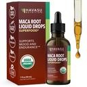 Organic Maca Root Liquid Drops - Supports Hormone Balance, Mood, and Energy in Women and Men - Lepidium Meyenii to Support Performance and Vitality - Non-GMO, Vegan, Unflavored - 60 Servings