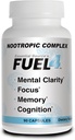 Fuel4 Nootropic Brain Supplement Supplement - Focus & Mental Clarity Kapsułki z witaminą D3, Ginkgo Biloba, Cognivia, Alpha GPC, DMAE & Huperzine A - Non-GMO, Made in USA - 90 Kapsułki wegetariańskie