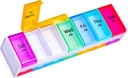 Biały Bardzo Duży Pill Organizator 2 razy dziennie, XXL Pill Box 7 dzień, Big Weekly Pill Box Organizator, Ogromny AM PM Pill Case, Giant Daily Pill Container z 14 XL Kompleks dla wszystkich lekarstw (Double- Sided)