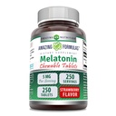 Amazing Melatonin Chewable Supplement Agregable 124; 5 Mg Per Serving Agregat 124; 250 Tablets Agregat 124; Non-GMO Agregat 124; Gluten- Free Agregat 124; Made in USA (Strawberry)