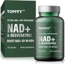 NAD + Suplement, NAD + & Resveratrol Suplement dla Max Wchłanianie dla wsparcia energii komórkowej, Obrona starzenia, 120 Softgels