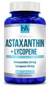 Astaksantyna i suplement likopenowy Agregat 124; Likopen 50mg Plus Astaksantyna 24 mg Karotenoidy Suplement do Tanning Skin Care Vision & Heart Health Support Agregates 124; Vegan & Non-GMO (100 Veggie kapsułki)