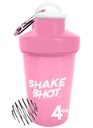 Pink - 4oz Mini butelka shaker do wstępnego treningu, kreatyna, małe suplementy Scoop (Nie dla białka) Clip & Shaker Ball