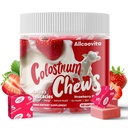 Bovine Colostrum Chews Suplement z probiotykami dla Gut zdrowia, wzdęcia, Wsparcie immunologiczne, Skóra, Wzrost włosów i uroda - Truskawkowy Flavor (60 Służenia)