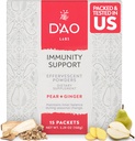 D 'AO Labs Immunitet Support - Immunitet Boost - Effervescent Immunity Support Powder - Yu Ping Feng San Traditional Chinese Herbal - Effervescent Powder with Pear- Ginger Flavor - 15 Indywidualne służby