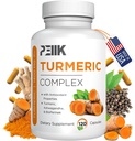 Kurkumina kurkumina z czarnym pieprzem i Ashwagandha - Wysoka absorpcja Ultra Potężny suplement Turmerowy z 95% Kurkuminoidy, BioPerine & Ashwagandha - Turmerowe kapsułki do wspólnego wsparcia 120 Kapsułki