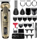 Hatteker Beard Trimmer Mustache Trimmer dla mężczyzn 8 w 1 Regulowana prędkość Wodoodporny Clipper T- Blade Electic Razor Shavers Cordless Mens Gift Grooming Kit with Face Nose Body (Bronze)