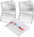 Deke Home - 250 Pack przezroczyste torby Resealable Pill (4x2.75 in), Travel Medicine Pouches z Write- Na etykiecie, BPA- Free Disposible Pill Organizator dla leków, witaminy i suplementy