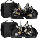 2 PCS Travel Jewelry Organizer Cases, Małe Biżuteria Torby z Clear Zipper Velvet Pouches do podróży