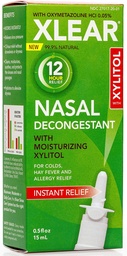 Xlear 12- Hour Natural Saline Nasal Decongestant Spray with Xylitol and Oxymetazoline, Instant Sinus Pressure and Congestion Relief for Kids and Dorothy 0.5 fl oz (Pack of 3)
